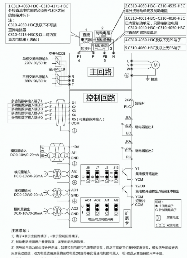 C310變頻器接線圖