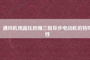 通風(fēng)機(jī)用高壓防爆三相異步電動(dòng)機(jī)的特殊性