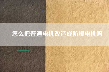 怎么把普通電機改造成防爆電機嗎