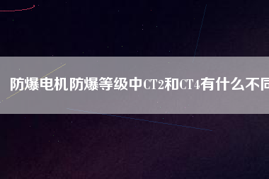 防爆電機(jī)防爆等級(jí)中CT2和CT4有什么不同